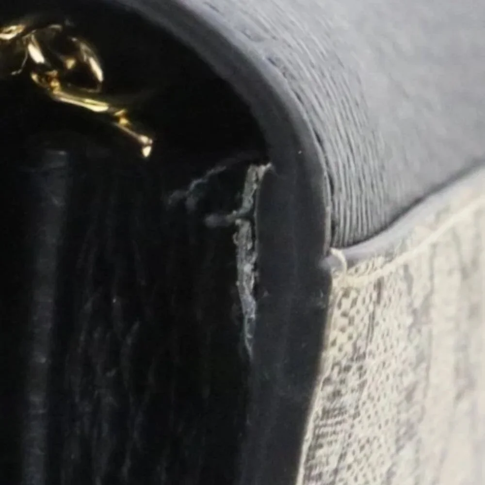 Gucci GG Marmont Bi Color Wallet on Chain Ebony Black Beige - Picture 13 of 15